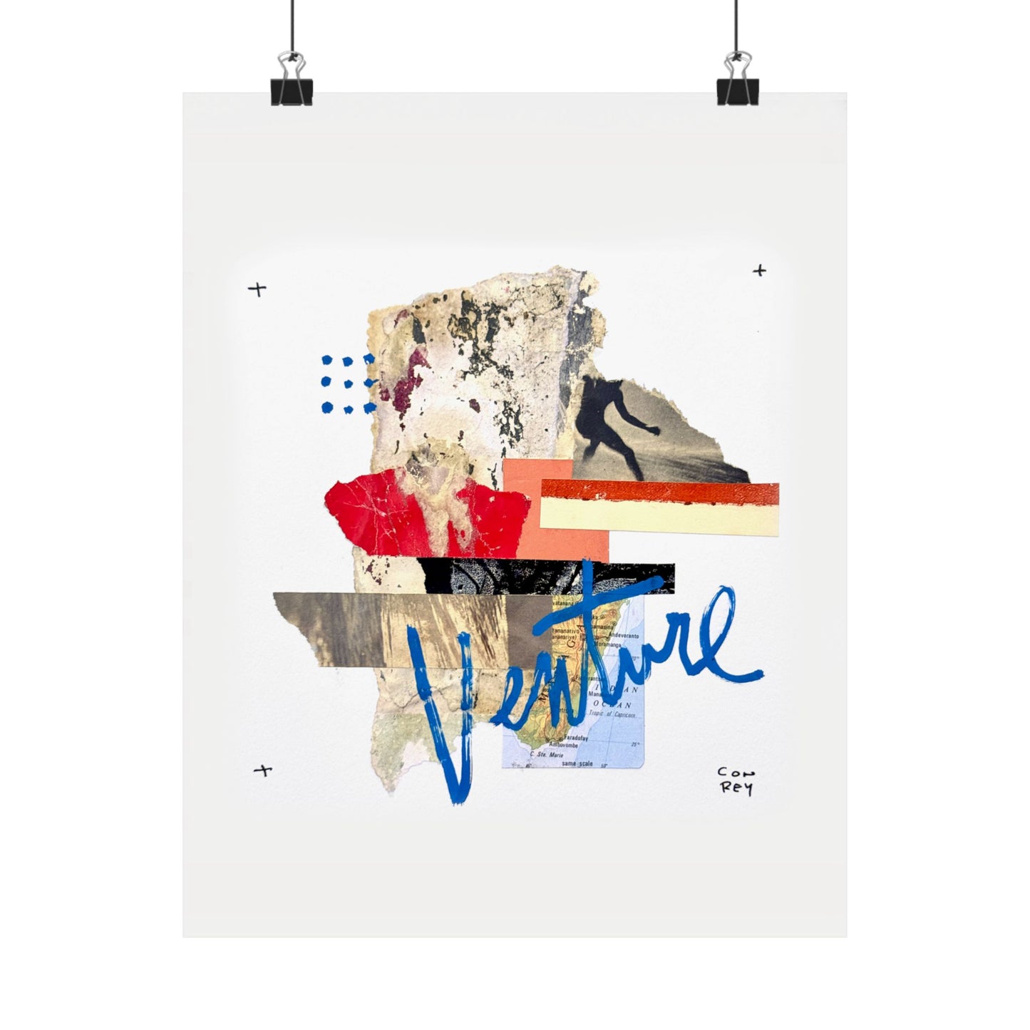 "Venture" Mixed Media Collage Art Print