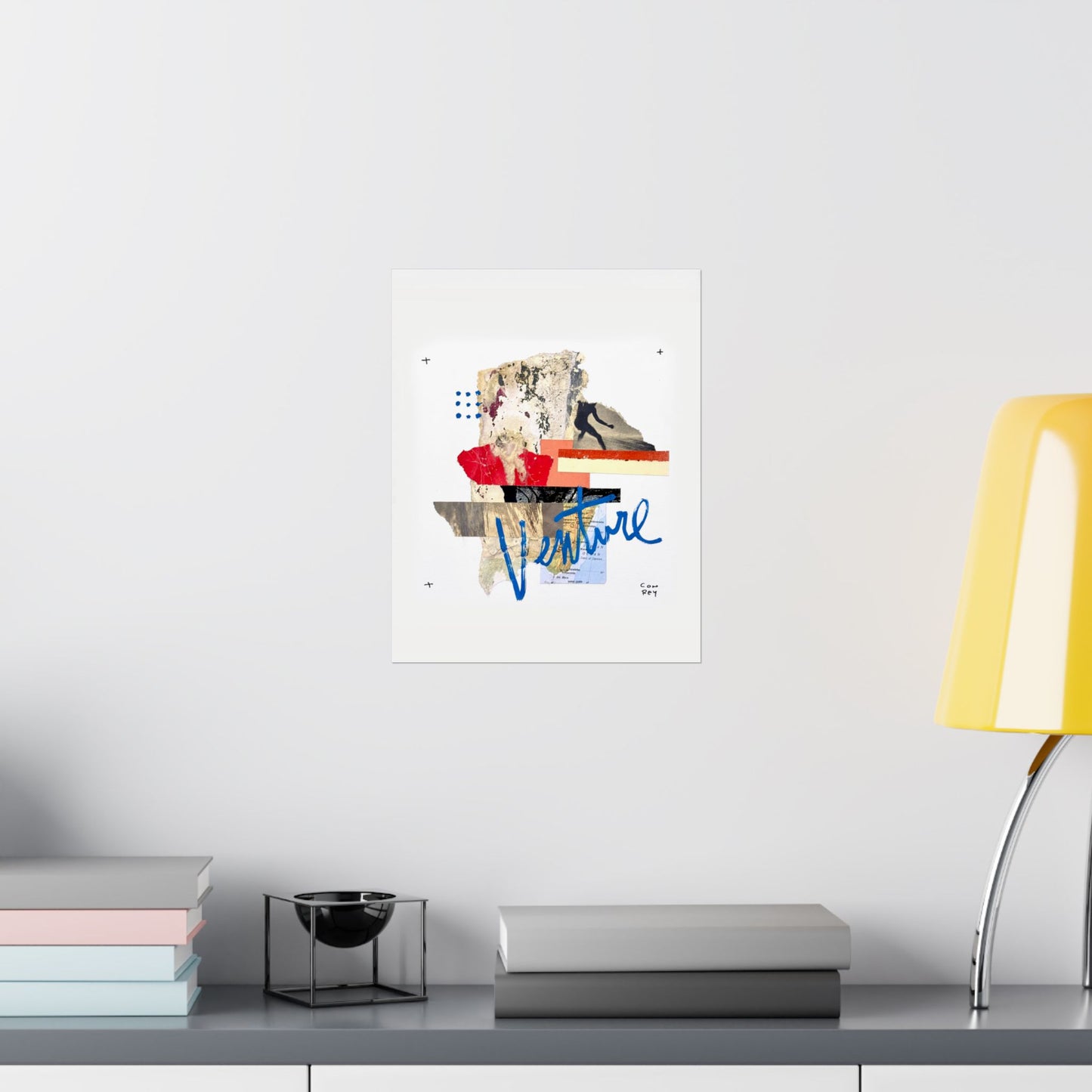 "Venture" Mixed Media Collage Art Print