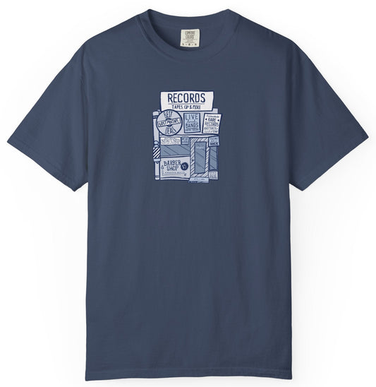 no techno shirt in slate blue