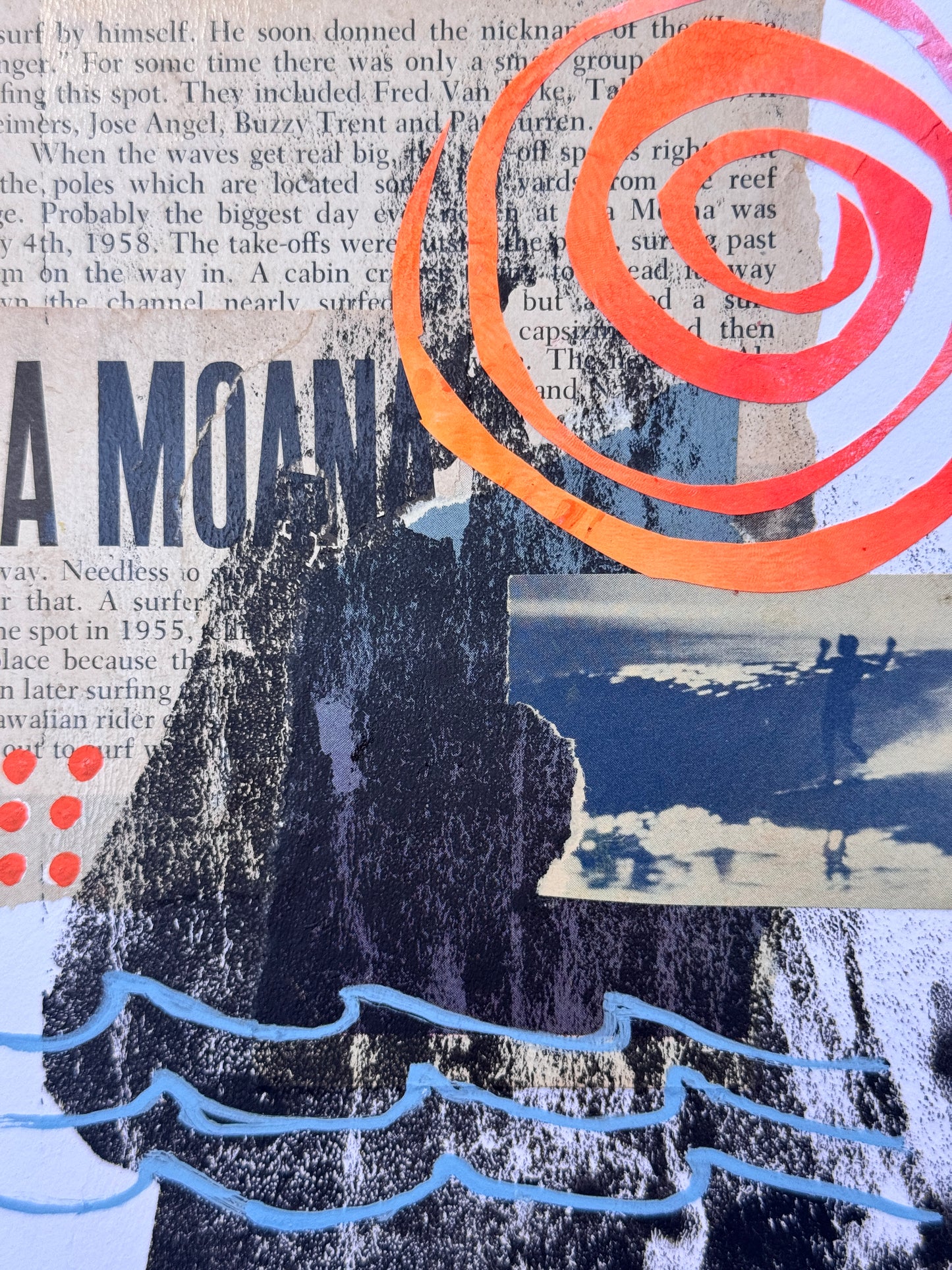 "Ala Moana" Mixed Media Collage Art Print