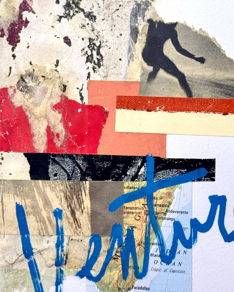 "Venture" Mixed Media Collage Art Print
